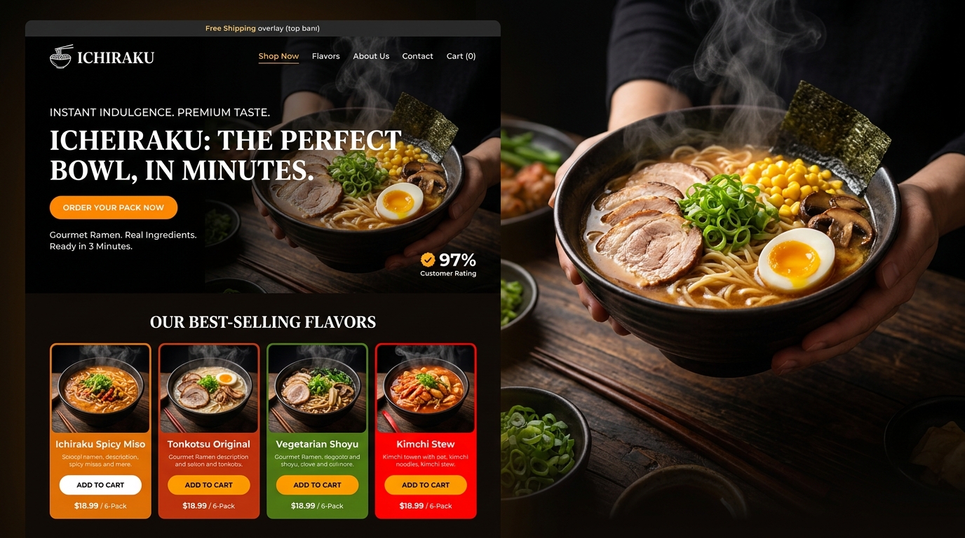 Maggi Landing Page Showcase